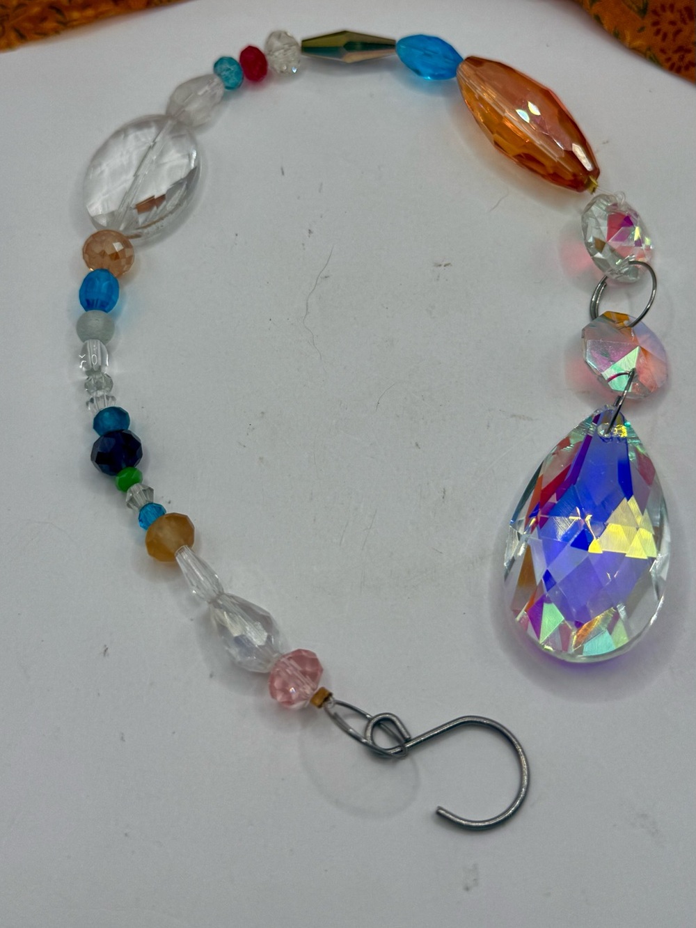 Crystal Teardrop Multicolor Beaded Sun catcher